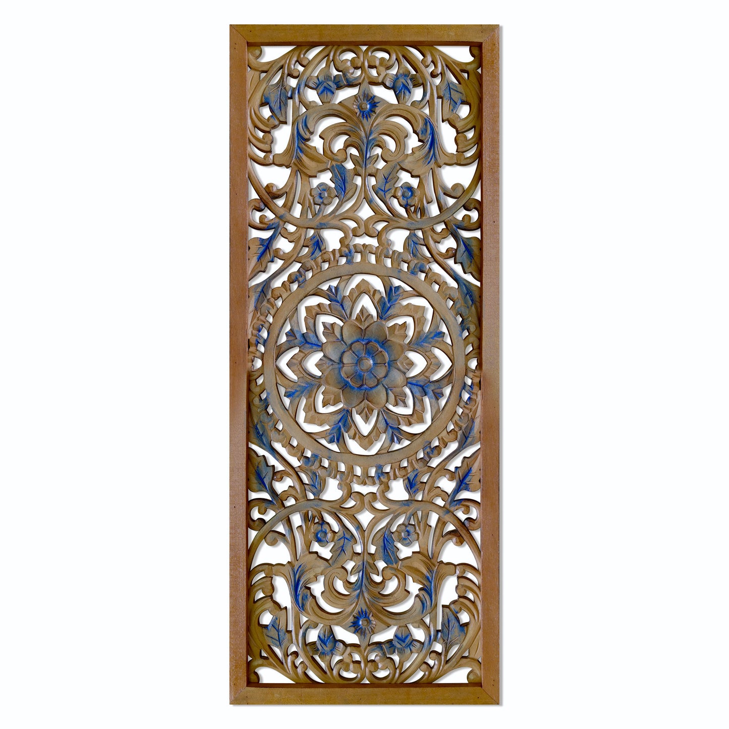 Decorative Panel "Amara" - Blue & Natural Wash - 100 cm
