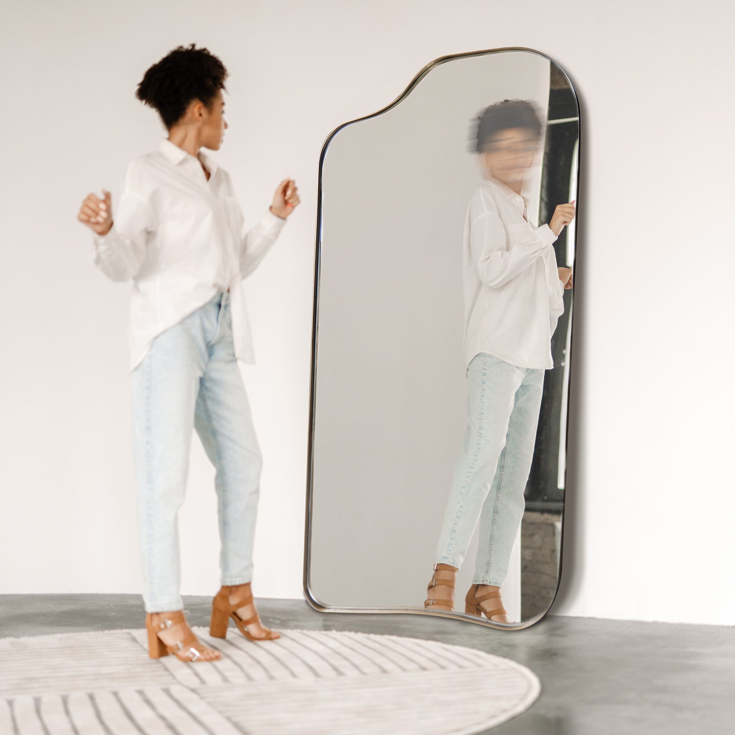 Brass Irregular Mirror - 200 cm