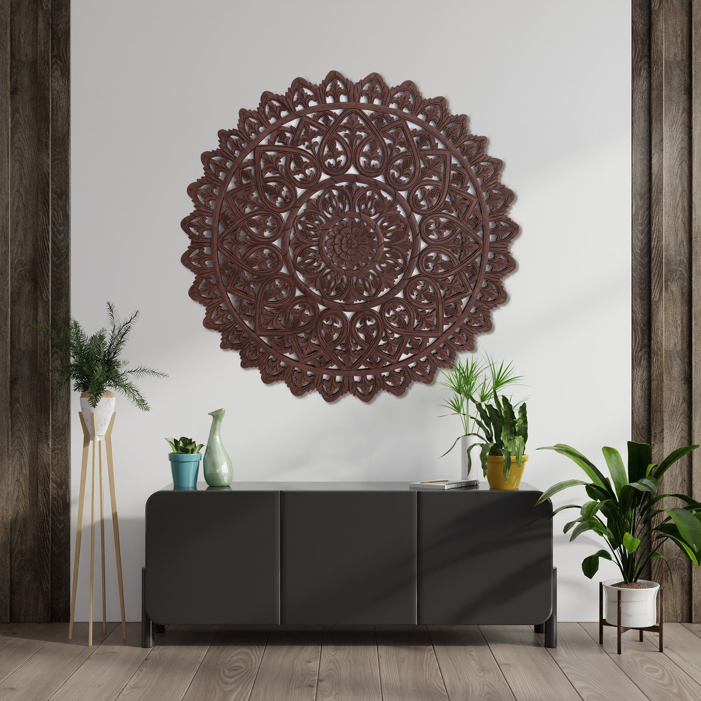 Carved Decorative Mandala "Mahkota"- 100 cm