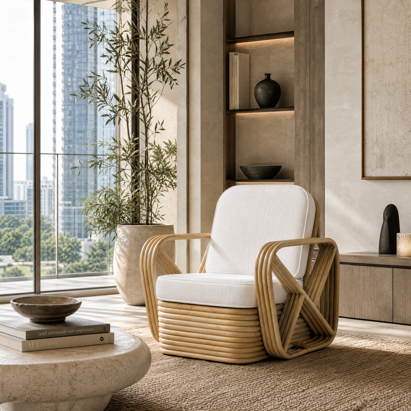 Santai Rattan Lounge Chair - Natural