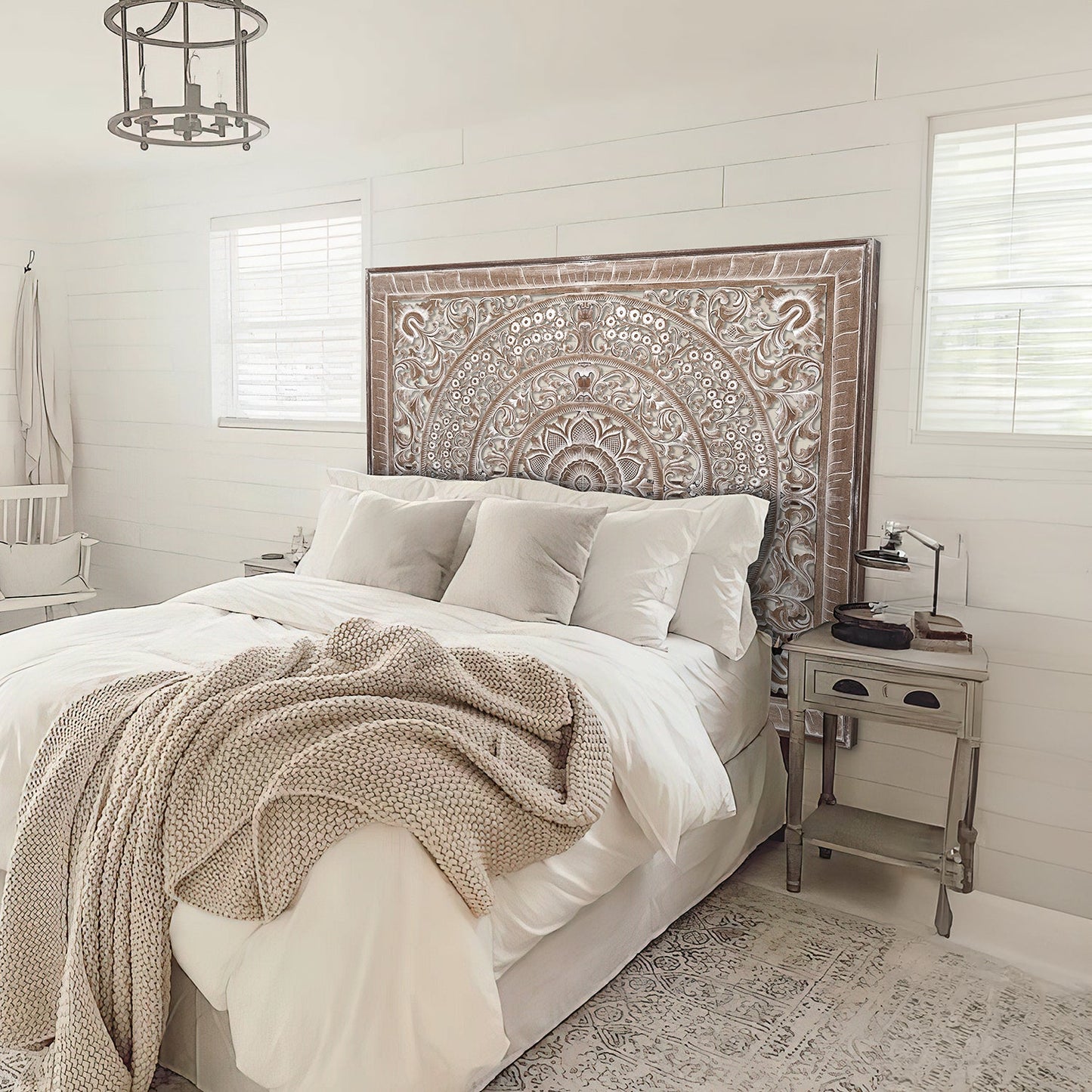 Carved Full Bed Headboard "Berawa"