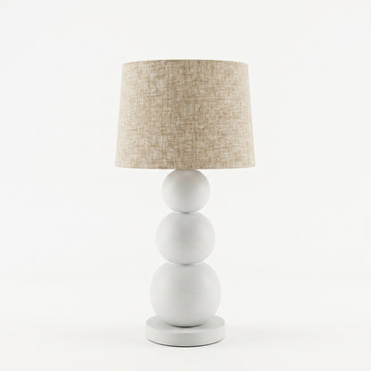 Wooden Table Lamp in White 'Kalaitu' - 60 cm