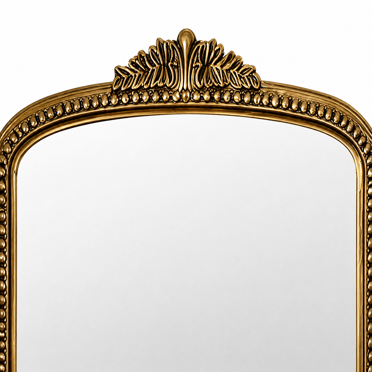 Hand Carved Mirror "Nirmala" in Gold Brass - 180 x 90 cm