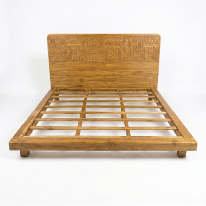 Teak Wooden Bed Frame "Muda" - King Size
