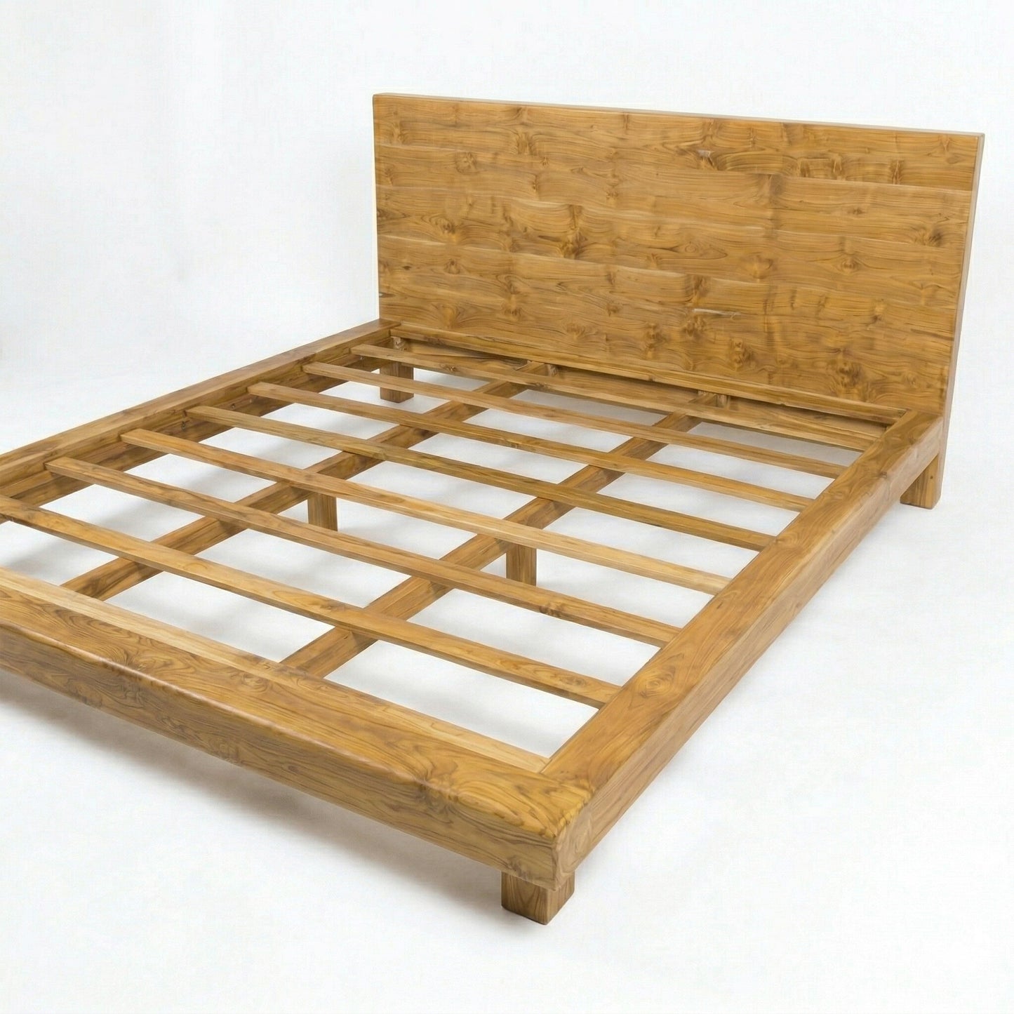 Teak Wooden Bed Frame "Kanav" - King Size