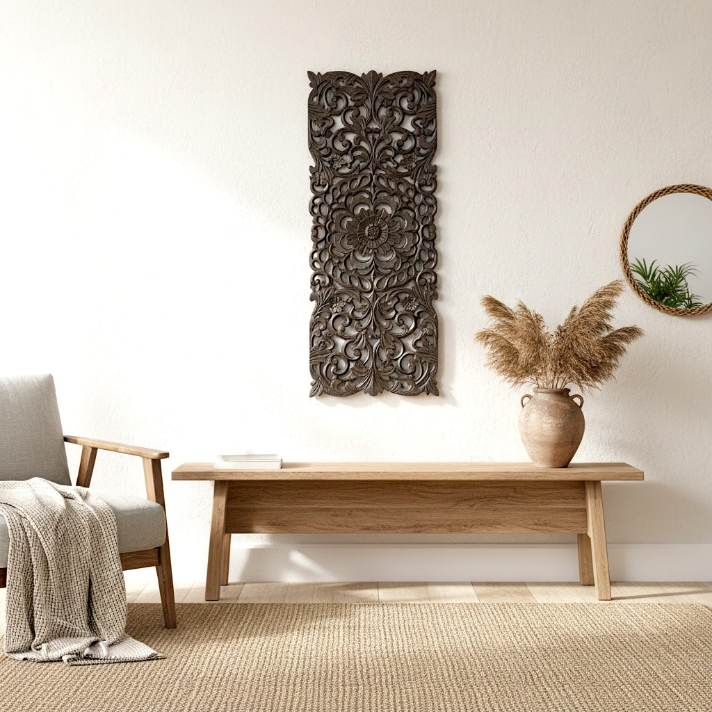 Carved Decorative Panel "Indah" - 100 cm