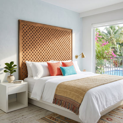 Carved Full Bed Headboard "Jagasatru" - USA