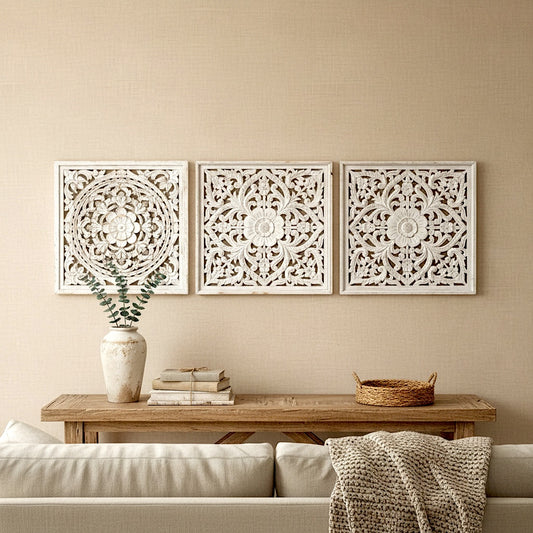 Carved Decorative Panel "Java" - 50 cm