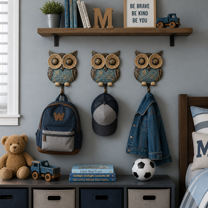 Brass Carved Brass Hanger - Owl