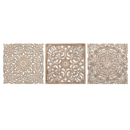 Set of 3 Decorative Panels "Pererenan" - Antic Wash - 50 cm