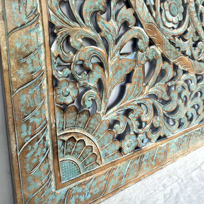 Carved Full Bed Headboard "Samudra"