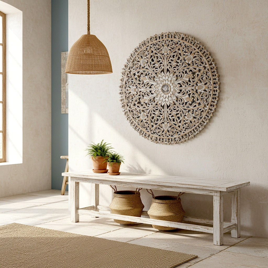 Decorative Mandala "Serupa" - Antic Wash - 80 cm