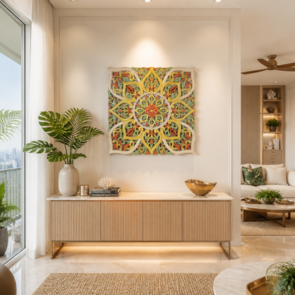 Carved Decorative Panel "Impian" - 80 x 80 cm