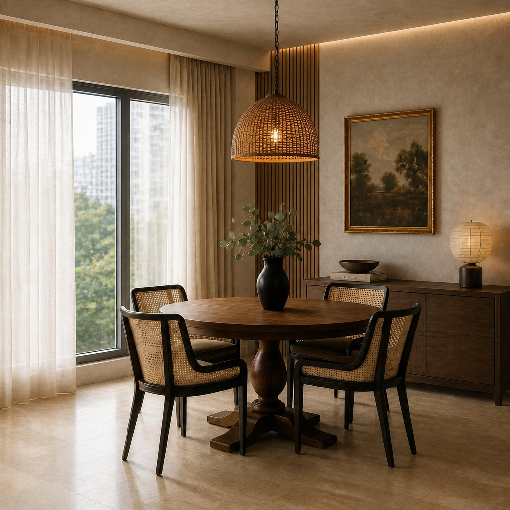 Velburg Dining Chair - Black & Natural