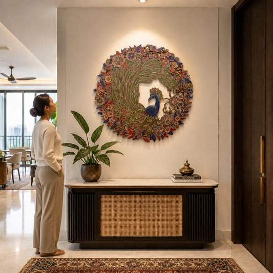 Carved Decorative Panel "Cendrawasih" - 100 cm
