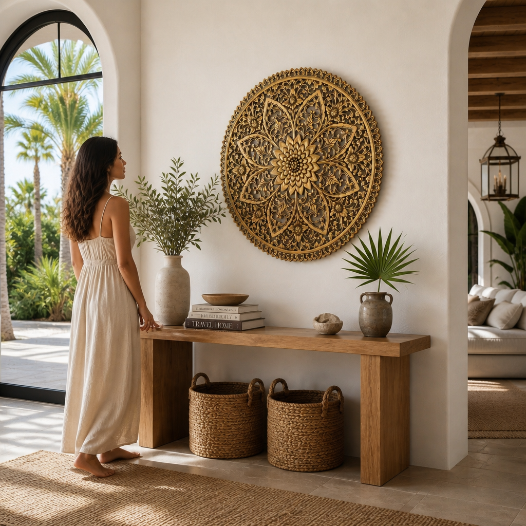 Carved Decorative Mandala "Kejayaan" - 100cm