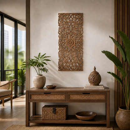 Decorative Panel "Hebras" - Natural Brown - 100 cm