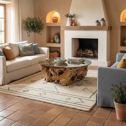 Teak Root Wooden Coffee Table “Jatee” – Round – 100 cm