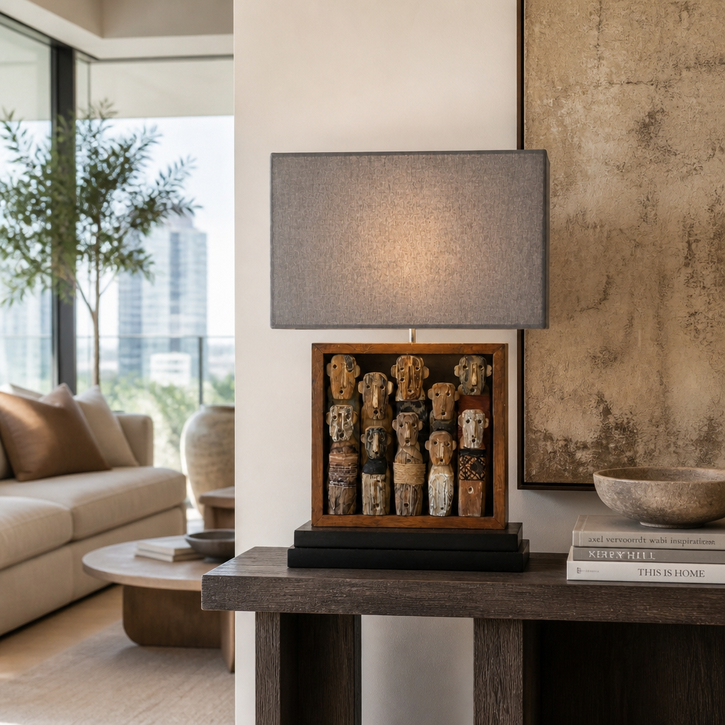 Wooden Table Lamp "Mukha"