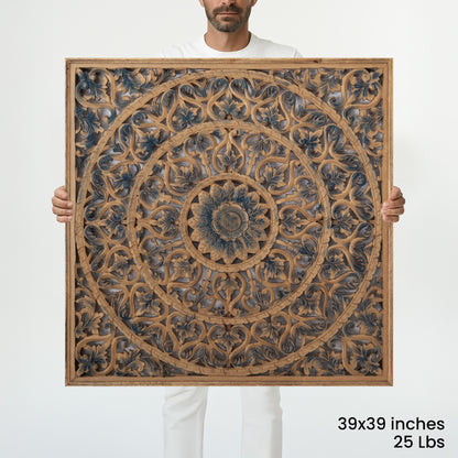 Large Decorative Panel "Tropis" 40 x 40 inches