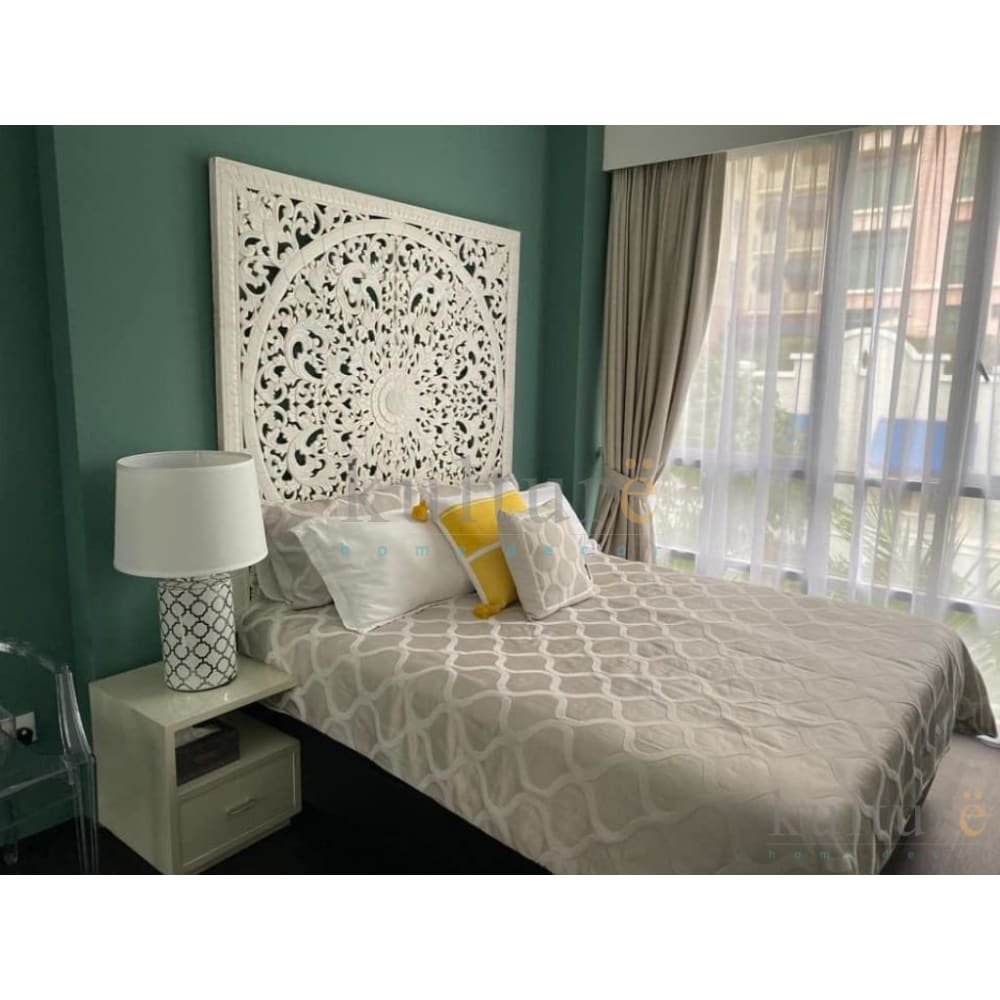 Bed headboard Carved Headboard Lily - White EXP