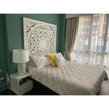 Bed headboard Carved Headboard Lily - White EXP